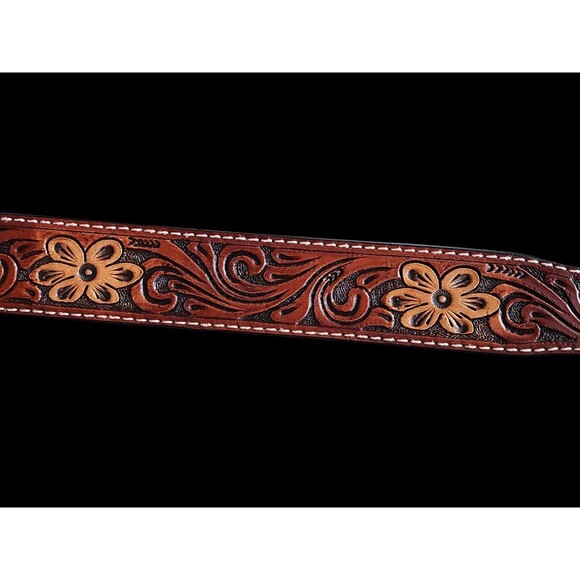 Ranger Belt Co WB3971 Tapered Western Belt Hand Tooled Floral Leather Size 40 - Picture 3 of 6